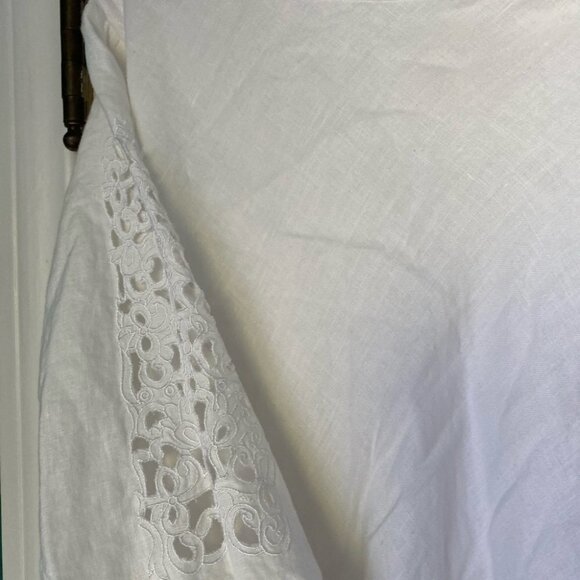 100% Irish Linen Ecologie Brand White 3/4 Sleeve Top Womens Size XL - Picture 4 of 9